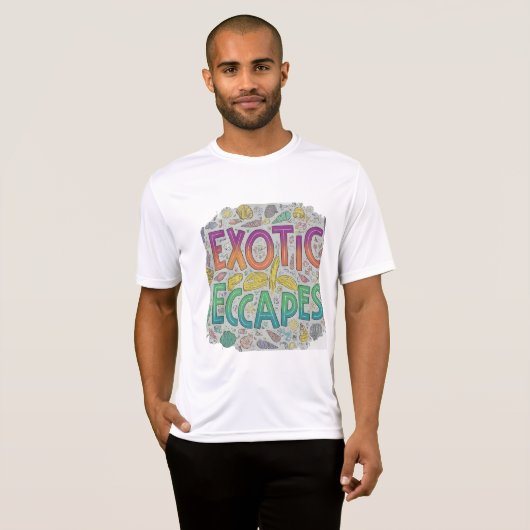 Exotische ontsnappingen t-shirt (Voorkant volledig)