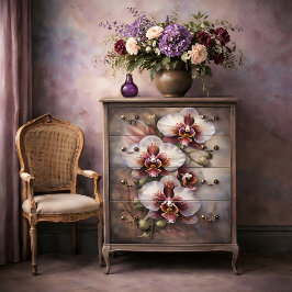 Exotische Orchidee Kunst Decoupage Tissuepapier
