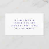 Exotische Paarse cocktails Event Bartender Chic Gi Visitekaartje (Achterkant)