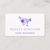 Exotische Paarse cocktails Event Bartender Chic Gi Visitekaartje (Voorkant)