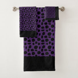 Exotische Paarse luipaard met katoenhanddoekjes Bad Handdoek