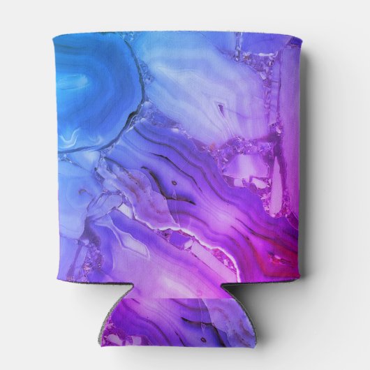 Exotische Paarse marmer Blikjeskoeler (Achterkant)