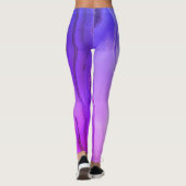 Exotische Paarse marmer Leggings (Achterkant)