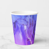 Exotische Paarse marmer Papieren Bekers (Voorkant)
