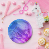 Exotische Paarse marmer Papieren Bordje (Feest)