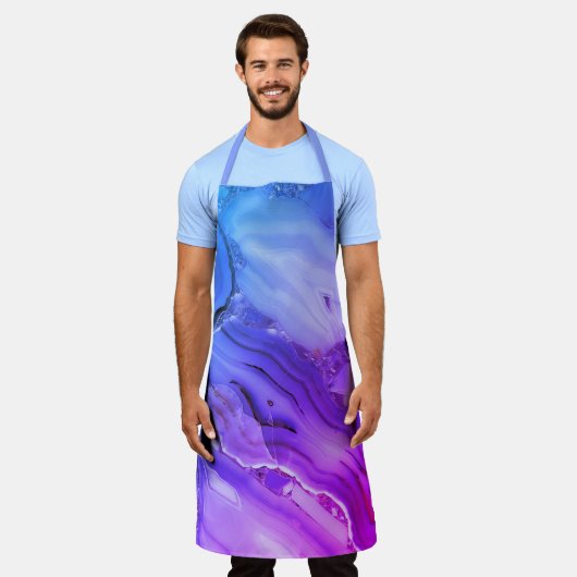 Exotische Paarse marmer Schort (Gedragen)