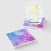 Exotische Paarse marmer Stenen Onderzetter (Zijkant)