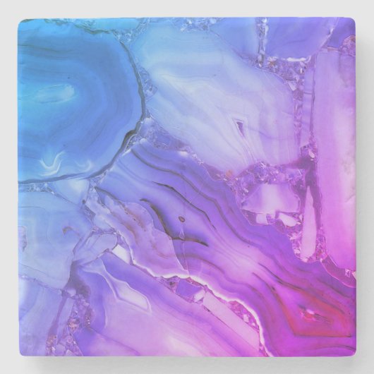 Exotische Paarse marmer Stenen Onderzetter (Voorkant)