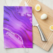 Exotische Paarse marmer Theedoek (Quarter Fold)