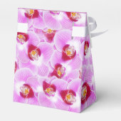 Exotische Paarse orchideeënbloesems bloemenfotogra Bedankdoosjes (Achterkant)