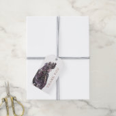 Exotische Paarse Pruim Papegaai Bedankt Cadeaulabel (Met Touw)