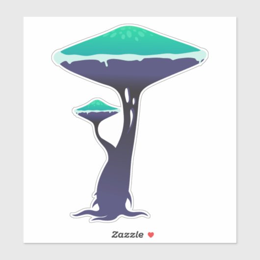 Exotische paddenstoel sticker (Vel)