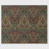 Exotische paisley boho damask gift rap cadeaupapier (Vlak)