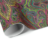Exotische paisley boho damask gift rap cadeaupapier (Rol Hoek)