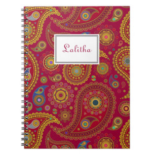 Exotische Paisley-laptop Notitieboek