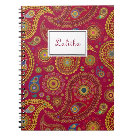 Exotische Paisley-laptop Notitieboek (Voorkant)