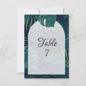 Exotische palmbladeren bruiloft kaart (Voorkant)