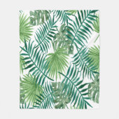 Exotische palmbladeren fleece deken (Voorkant)