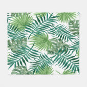Exotische palmbladeren fleece deken (Voorkant (Horizontaal))