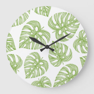 Exotische palmbladeren grote klok