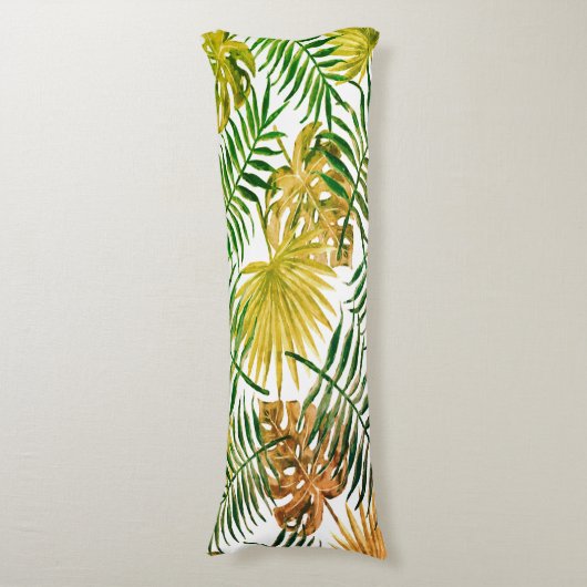 Exotische palmbladeren lichaamskussen (Voorkant Verticaal)