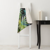 Exotische palmbladeren Waterverf Sherpa Deken (In situ)