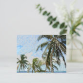 Exotische palmbomen briefkaart (Staand voorkant)
