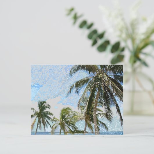 Exotische palmbomen briefkaart (Staand voorkant)