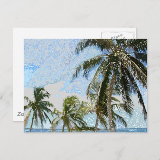 Exotische palmbomen briefkaart (Voorkant / Achterkant)