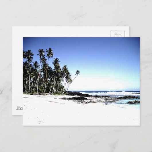 Exotische palmbomen en strand van Paradise Briefkaart (Voorkant / Achterkant)