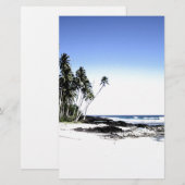 Exotische palmbomen en strand van Paradise Briefpapier (Voorkant / Achterkant)