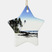 Exotische palmbomen en strand van Paradise Keramisch Ornament (Rechts)