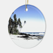 Exotische palmbomen en strand van Paradise Keramisch Ornament (Links)