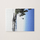 Exotische palmbomen en strand van Paradise Legpuzzel (Horizontaal)