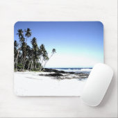 Exotische palmbomen en strand van Paradise Muismat (Met muis)