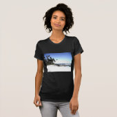 Exotische palmbomen en strand van Paradise T-shirt (Voorkant volledig)