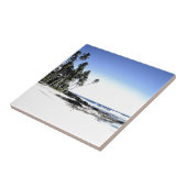 Exotische palmbomen en strand van Paradise Tegeltje (Zijkant)