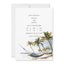 Exotische palmbomen hangmat ontspanning strand bru