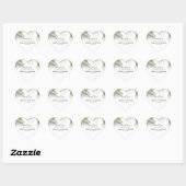 Exotische palmbomen hart sticker (Vel)