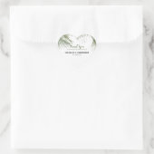 Exotische palmbomen hart sticker (Tas)