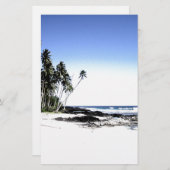 Exotische palmbomen & paradijsstrand briefpapier (Voorkant / Achterkant)