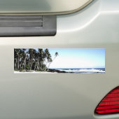 Exotische palmbomen & paradijsstrand bumpersticker (Op auto)