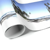 Exotische palmbomen & paradijsstrand cadeaupapier (Rol Hoek)