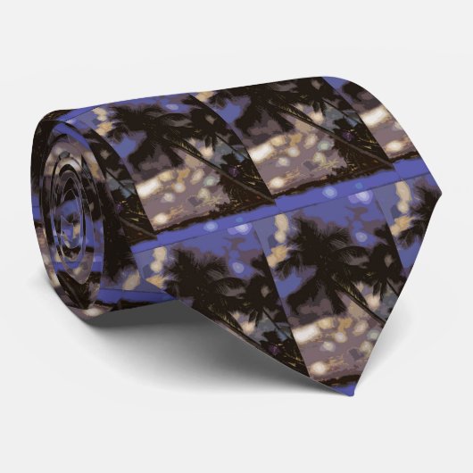 Exotische palmbomen stropdas (Opgerold)