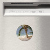 Exotische palmboom op het strand magneet (Insitu (Vaatwasser))