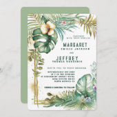 Exotische palmboom zomerperforatie kaart (Voorkant / Achterkant)