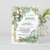 Exotische palmboom zomerperforatie kaart (Staand voorkant)