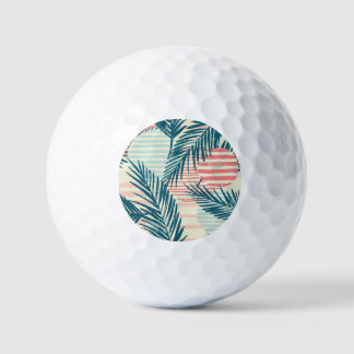 Exotische palmen, met de hand getekende texturen golfballen
