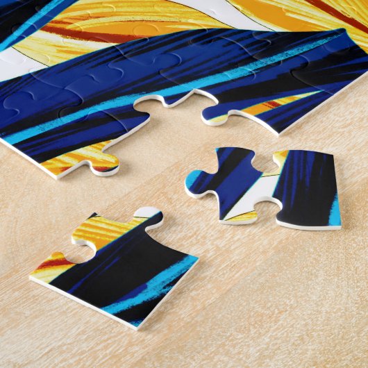 Exotische palmverfafdruk legpuzzel (Zijkant)