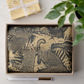 Exotische panter / luipaard zwart en goud tissuepapier (Geschenk)